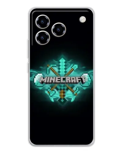 Чехол для ZTE Blade A76 с картинкой «Minecraft Diamond лого» Чехол для ZTE Blade A76 с картинкой «Minecraft Diamond лого»