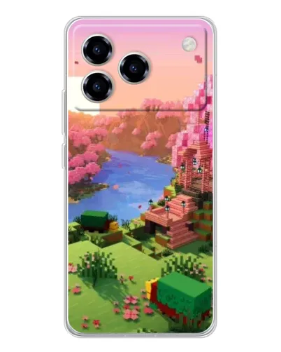Чехол для ZTE Blade A76 с картинкой «Розовое дерево Minecraft» Чехол для ZTE Blade A76 с картинкой «Розовое дерево Minecraft»
