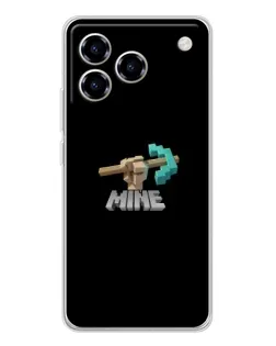 Чехол для ZTE Blade A76 с картинкой «Алмазная кирка»