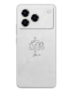 Чохол для ZTE Blade A76 з картинкою «Івана 3:16 Хрест» Чохол для ZTE Blade A76 з картинкою «Івана 3:16 Хрест»