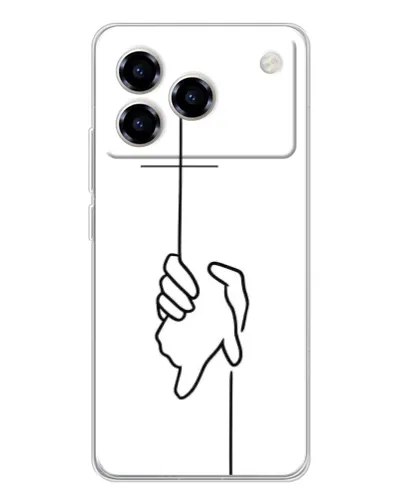 Чохол для ZTE Blade A76 з картинкою «Рука тримає»