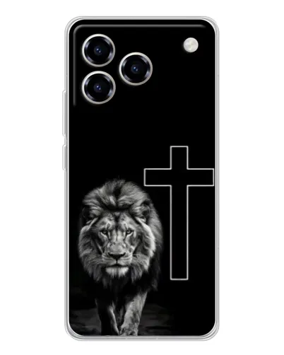 Чохол для ZTE Blade A76 з картинкою «Лев та Хрест»