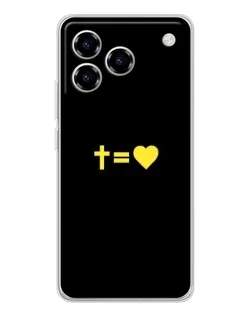 Чохол для ZTE Blade A76 з картинкою «Серце та Хрест»