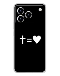 Чохол для ZTE Blade A76 з картинкою «Хрест та Серце»