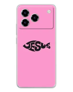 Чохол для ZTE Blade A76 з картинкою «Рожевий символ Jesus»
