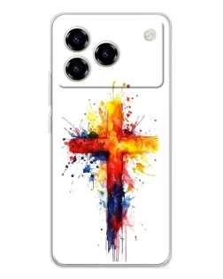 Чохол для ZTE Blade A76 з картинкою «Акварельний хрест»