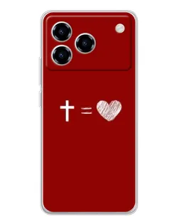 Чехол для ZTE Blade A76 с картинкой «Уравнение любви»
