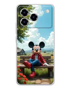 Чохол для ZTE Blade A76 з картинкою «Міккі на лавці»