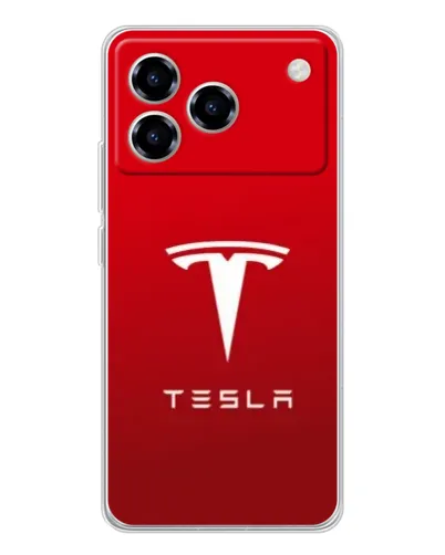 Чехол для ZTE Blade A76 с картинкой «Tesla Red Classic»