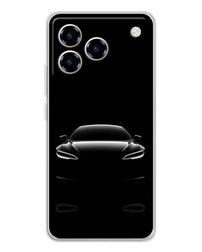 Чехол для ZTE Blade A76 с картинкой «Силуэт Tesla Night»