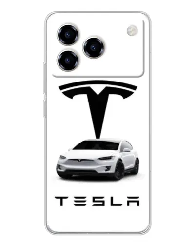 Чехол для ZTE Blade A76 с картинкой «Tesla White Style»