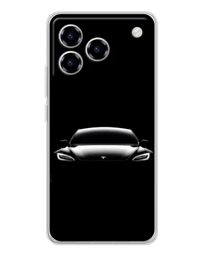 Чехол для ZTE Blade A76 с картинкой «Фары Tesla Night»