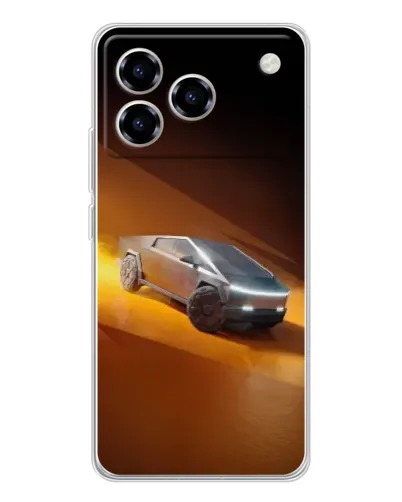 Чехол для ZTE Blade A76 с картинкой «Cybertruck в пустыне»