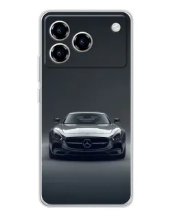 Чехол для ZTE Blade A76 с картинкой «Mercedes на черном»