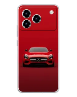 Чехол для ZTE Blade A76 с картинкой «Красный Mercedes AMG»
