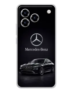 Чехол для ZTE Blade A76 с картинкой «Mercedes — решетка радиатора»