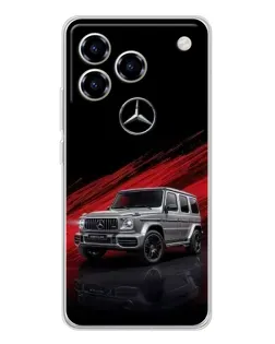 Чехол для ZTE Blade A76 с картинкой «Mercedes G-Class красный»