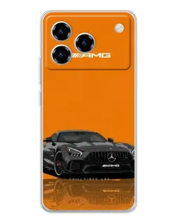 Чехол для ZTE Blade A76 с картинкой «Оранжевый Mercedes AMG»