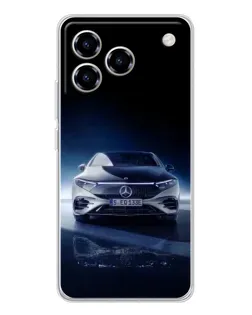 Чехол для ZTE Blade A76 с картинкой «Ночной Mercedes EQ»