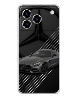 Чехол для ZTE Blade A76 с картинкой «Mercedes AMG — графика»