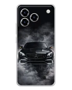 Чехол для ZTE Blade A76 с картинкой «Mercedes в дыму»