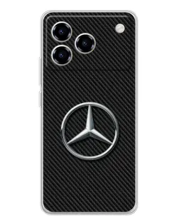 Чехол для ZTE Blade A76 с картинкой «Карбоновый Mercedes стиль»