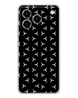 Чехол для ZTE Blade A76 с картинкой «Mercedes паттерн звезд»