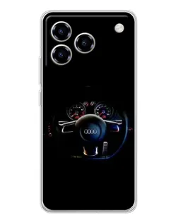 Чехол для ZTE Blade A76 с картинкой «Салон Audi — руль» Чехол для ZTE Blade A76 с картинкой «Салон Audi — руль»