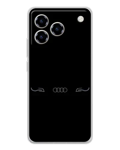 Чехол для ZTE Blade A76 с картинкой «Audi — световой подпись»