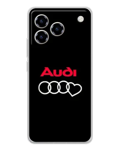 Чехол для ZTE Blade A76 с картинкой «Логотип Audi Heart»