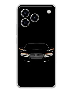 Чехол для ZTE Blade A76 с картинкой «Audi — ночной контур»