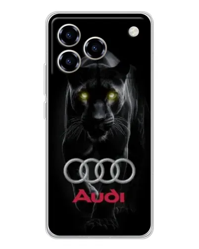 Чехол для ZTE Blade A76 с картинкой «Пантера и Audi»