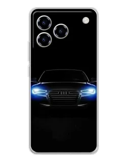 Чехол для ZTE Blade A76 с картинкой «Audi в неоне»