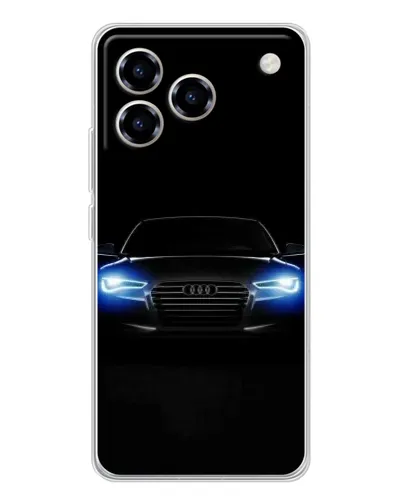 Чехол для ZTE Blade A76 с картинкой «Audi в неоне»