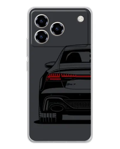 Чехол для ZTE Blade A76 с картинкой «Задняя часть Audi — арт»