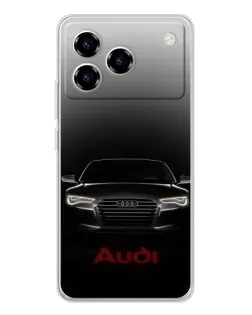 Чехол для ZTE Blade A76 с картинкой «Audi — градиентный контур»