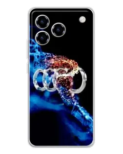 Чехол для ZTE Blade A76 с картинкой «Энергия лого Audi»