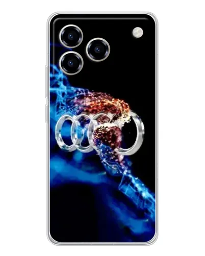 Чехол для ZTE Blade A76 с картинкой «Энергия лого Audi»