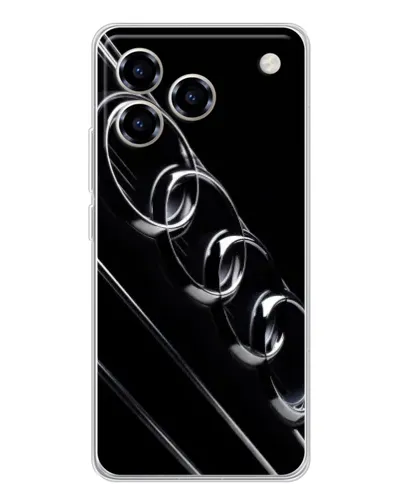 Чехол для ZTE Blade A76 с картинкой «Audi — абстрактные кольца»
