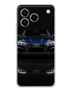 Чехол для ZTE Blade A76 с картинкой «Audi — ночное отражение»