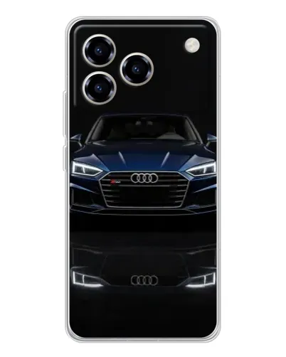 Чехол для ZTE Blade A76 с картинкой «Audi — ночное отражение»