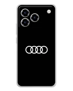 Чехол для ZTE Blade A76 с картинкой «Audi White Logo»