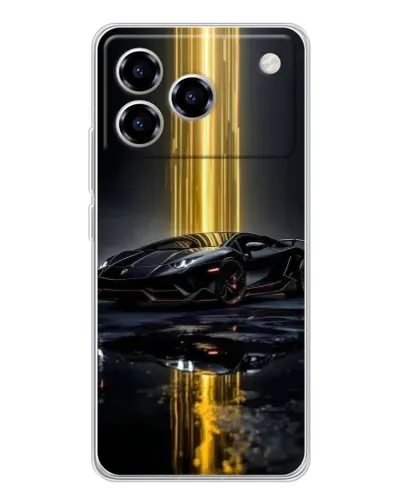 Чехол для ZTE Blade A76 с картинкой «Ночной Lamborghini драйв»