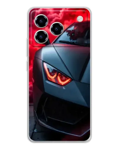 Чехол для ZTE Blade A76 с картинкой «Lamborghini красное сияние»