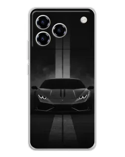 Чехол для ZTE Blade A76 с картинкой «Lamborghini симметрия дорог»