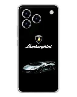 Чехол для ZTE Blade A76 с картинкой «Логотип Lamborghini классика»