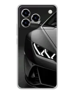 Чехол для ZTE Blade A76 с картинкой «Lamborghini фары детализация»
