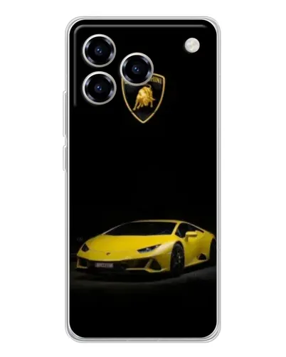 Чехол для ZTE Blade A76 с картинкой «Lamborghini желтый акцент»