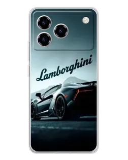 Чехол для ZTE Blade A76 с картинкой «Классическая надпись Lamborghini»