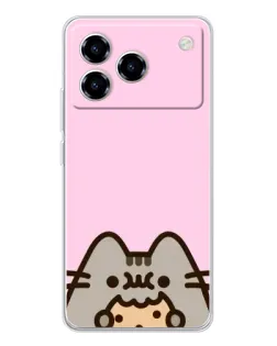 Чохол для ZTE Blade A76 з картинкою «Pusheen та печиво»